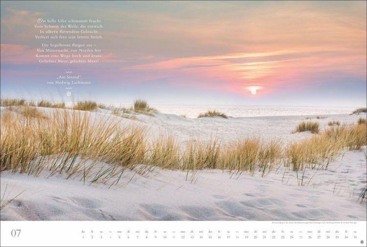 Produktbild: Deutschlands K&uuml;sten - Ein literarischer Spaziergang Kalender 2027 - Ein literarischer Spaziergang