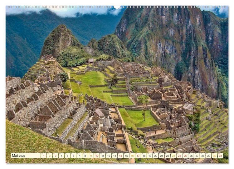 Produktbild: Machu Picchu - Stadt der Inka (hochwertiger Premium Wandkalender 2026 DIN A2 quer), Kunstdruck in Hochglanz