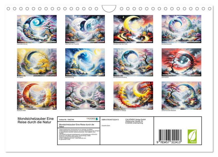 Produktbild: Mondsichelzauber Eine Reise durch die Natur (Wandkalender 2026 DIN A4 quer), CALVENDO Monatskalender