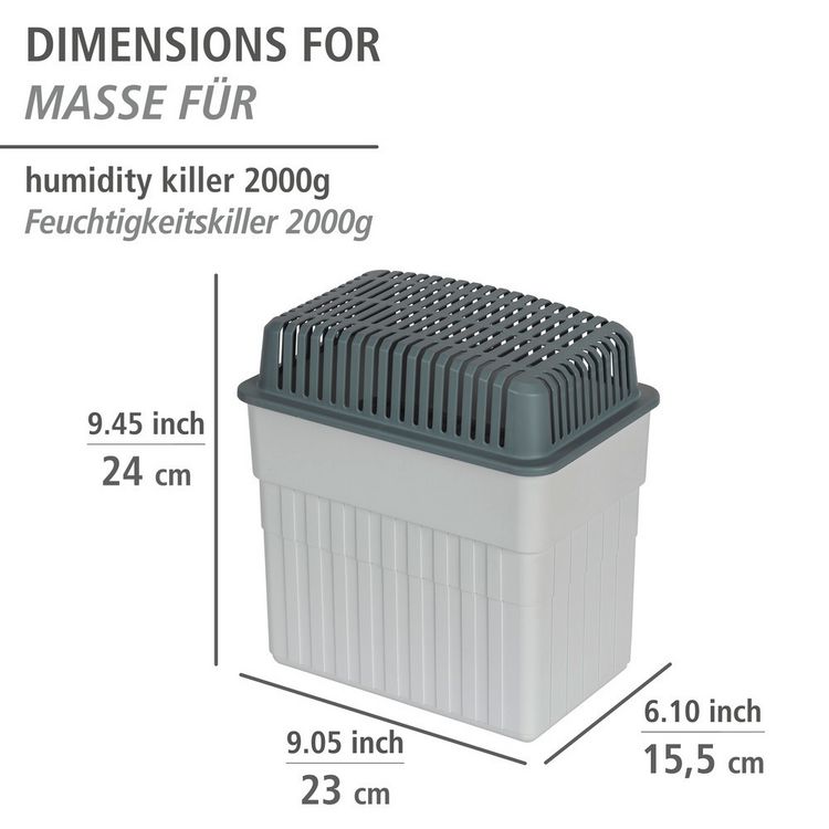 Produktbild: Feuchtigkeitskiller 2 kg Grau, Raumentfeuchter