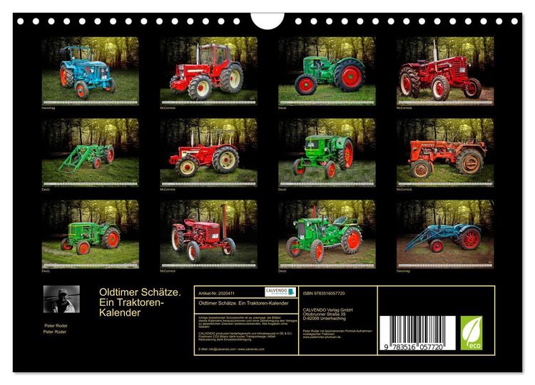 Produktbild: Oldtimer Sch&auml;tze. Ein Traktoren-Kalender (Wandkalender 2026 DIN A4 quer), CALVENDO Monatskalender