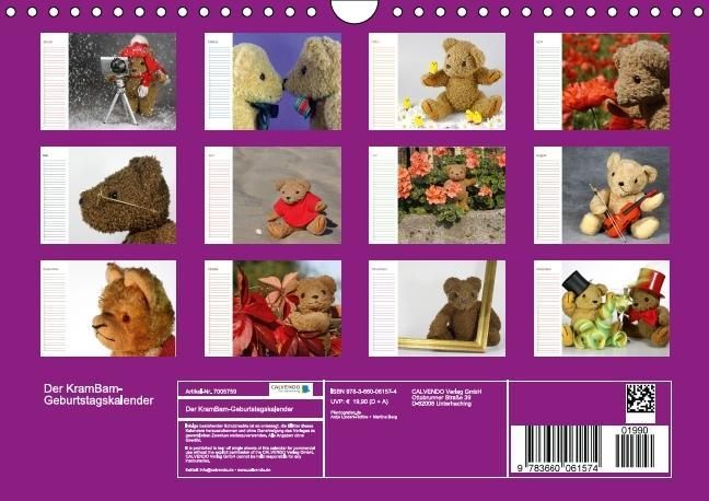 Produktbild: Der KramBam-Geburtstagskalender (Wandkalender immerw&auml;hrend DIN A4 quer)