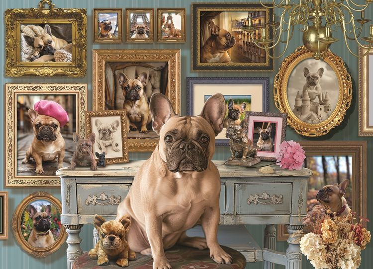 Produktbild: COBBLE HILL PUZZLES - Franz&ouml;sische Bulldogge 500 Teile