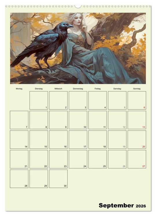 Produktbild: Im Zauberwald. Mystische Fabelwesen (hochwertiger Premium Wandkalender 2026 DIN A2 hoch), Kunstdruck in Hochglanz