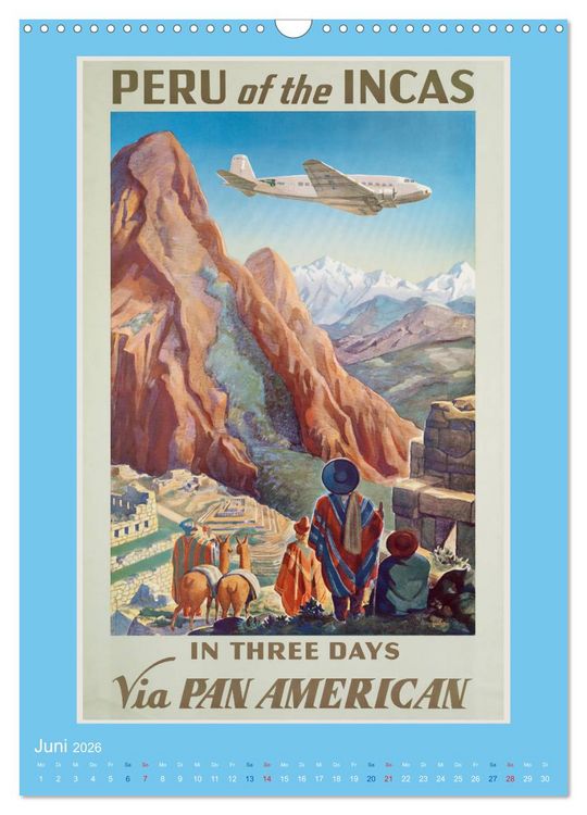 Produktbild: Historische Reiseplakate (Wandkalender 2026 DIN A3 hoch), CALVENDO Monatskalender
