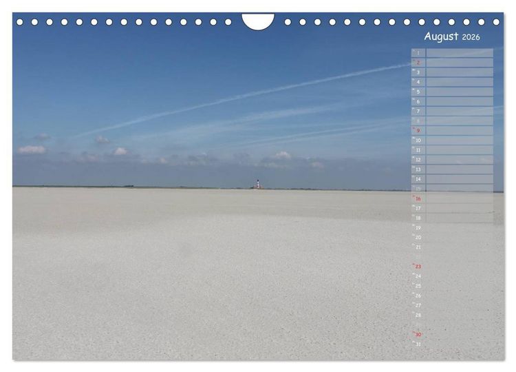 Produktbild: Strandspaziergang / Geburtstagskalender (Wandkalender 2026 DIN A4 quer), CALVENDO Monatskalender