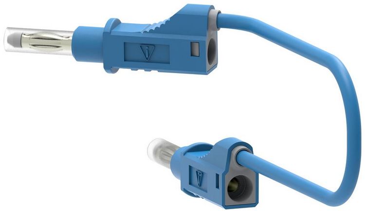 Produktbild: Electro PJP 2217/600V-CD1-50Bl Messleitung Bananenstecker Bananenstecker 0.50m Blau 1St.