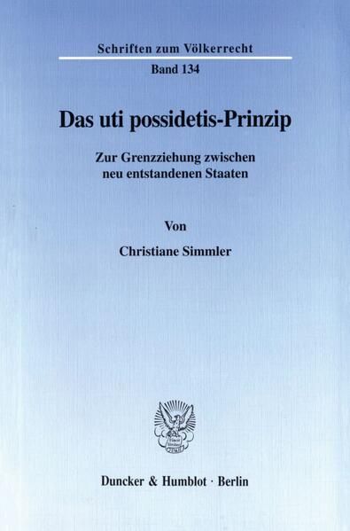 Produktbild: Das uti possidetis-Prinzip.