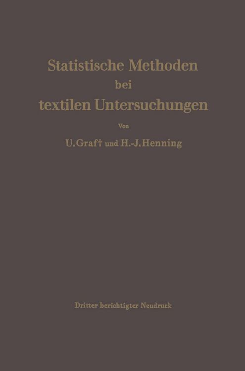 Produktbild: Statistische Methoden bei textilen Untersuchungen