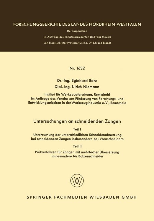Produktbild: Untersuchungen an schneidenden Zangen