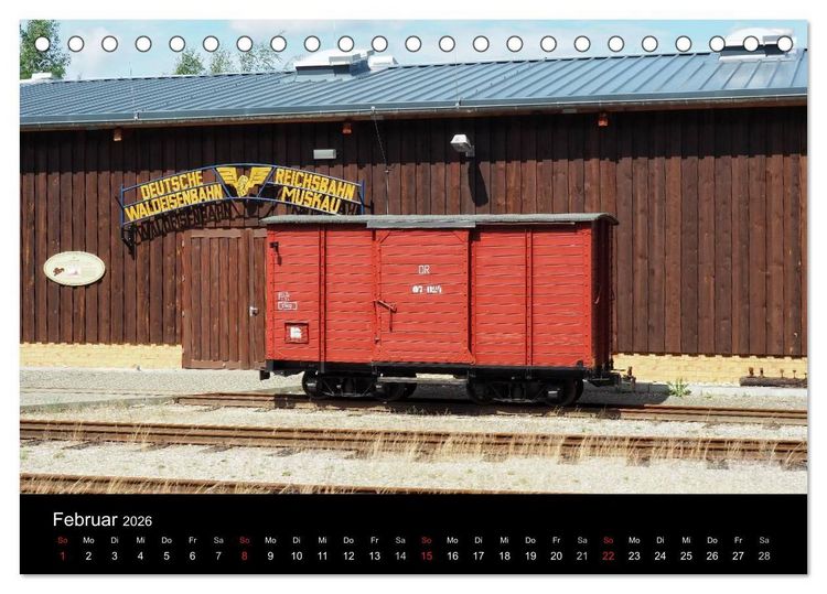 Produktbild: Waldeisenbahn Bad Muskau (Tischkalender 2026 DIN A5 quer), CALVENDO Monatskalender