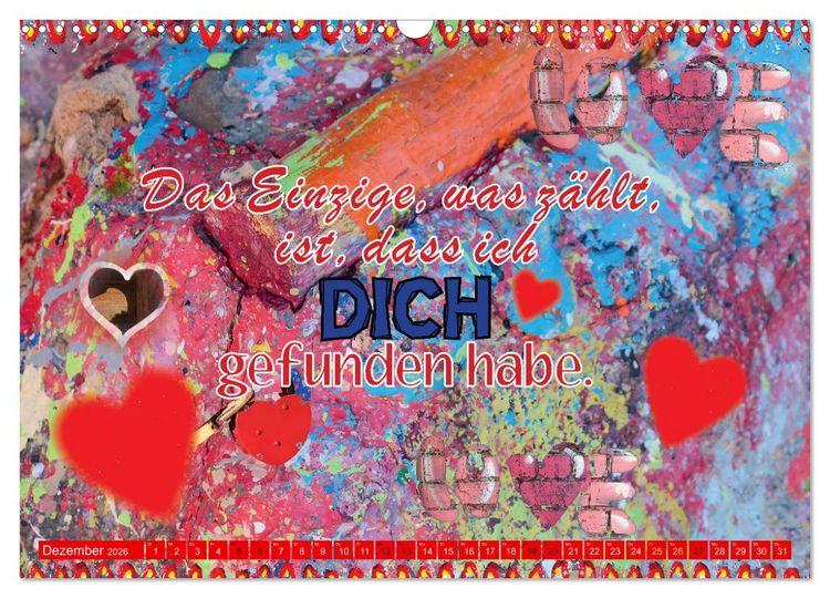Produktbild: So sch&ouml;n, dass es dich gibt (Wandkalender 2026 DIN A3 quer), CALVENDO Monatskalender