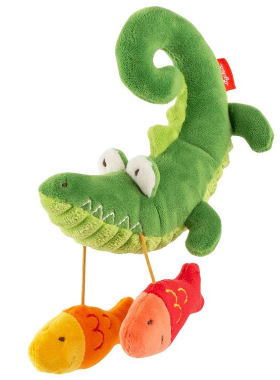 Produktbild: Sigikid 43508 - Baby Aktiv-Anh&auml;nger Krokodil, PlayQ, Pl&uuml;sch, 16 cm