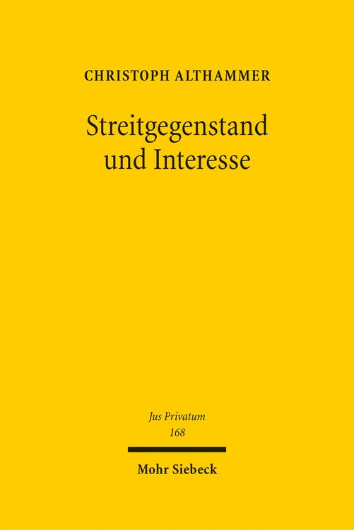 Produktbild: Streitgegenstand und Interesse