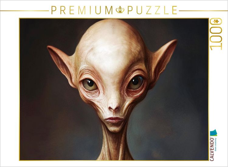 Produktbild: CALVENDO Puzzle Au&szlig;erirdisches Portr&auml;t - Mystisches Wesen zwischen Sci-Fi und Realit&auml;t | 1000 Teile Lege-Gr&ouml;&szlig;e 64x48cm Foto-Puzzle f&uuml;r gl&uuml;ckliche Stun