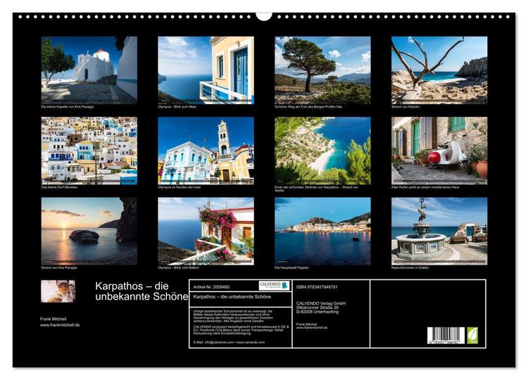 Produktbild: Karpathos &ndash; die unbekannte Sch&ouml;ne (Wandkalender 2026 DIN A2 quer), CALVENDO Monatskalender