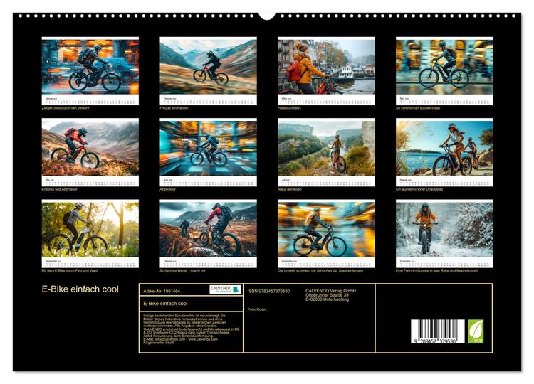 Produktbild: E-Bike einfach cool (hochwertiger Premium Wandkalender 2026 DIN A2 quer), Kunstdruck in Hochglanz