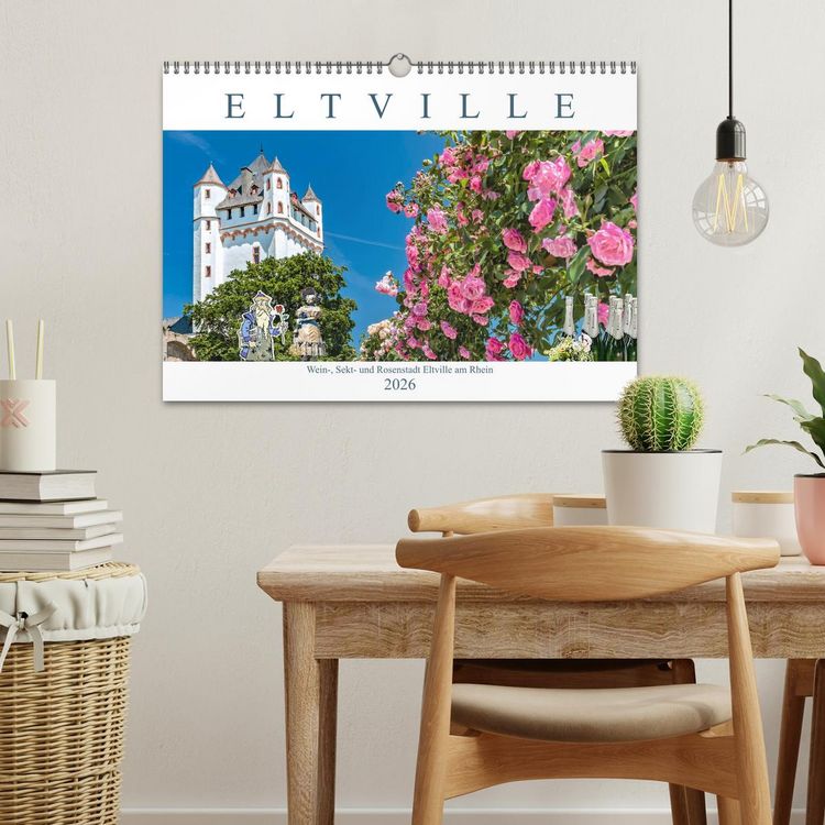 Produktbild: Eltville am Rhein - Wein, Sekt, Rosen (Wandkalender 2026 DIN A3 quer), CALVENDO Monatskalender