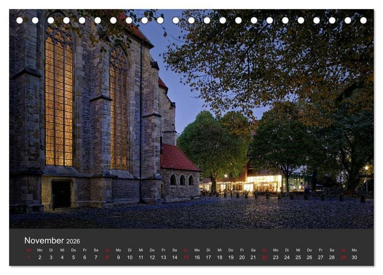 Produktbild: M&uuml;nster mit Licht (Tischkalender 2026 DIN A5 quer), CALVENDO Monatskalender