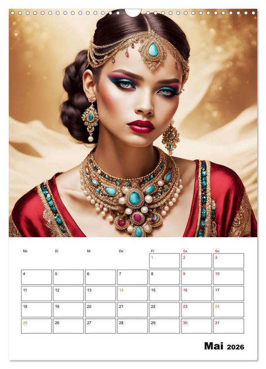 Produktbild: W&uuml;stenk&ouml;niginnen (Wandkalender 2026 DIN A3 hoch), CALVENDO Monatskalender