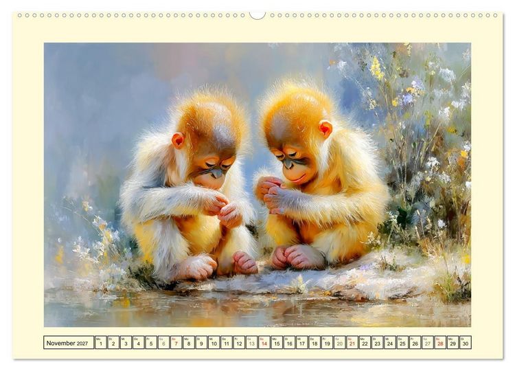 Produktbild: Orang-Utans. Verspielt und voller Lebensfreude (hochwertiger Premium Wandkalender 2027 DIN A2 quer), Kunstdruck in Hochglanz