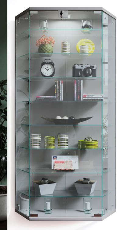 Produktbild: Wandvitrine H&auml;ngevitrine Glasvitrine Benila XL