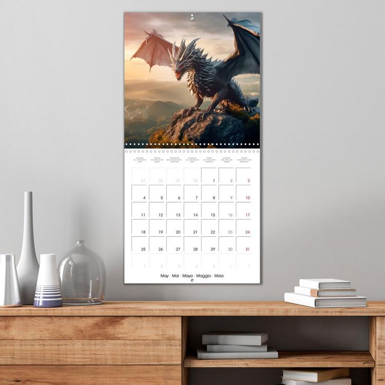 Produktbild: DRAGONS Wings of Power (Wall Calendar 2026 12 &times; 12 Inch) CALVENDO 12 Month Wall Calendar