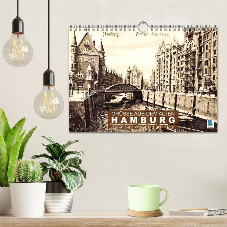 Produktbild: Gr&uuml;&szlig;e aus dem alten Hamburg &ndash; Historische Ansichten der Stadt (Wandkalender 2026 DIN A4 quer), CALVENDO Monatskalender