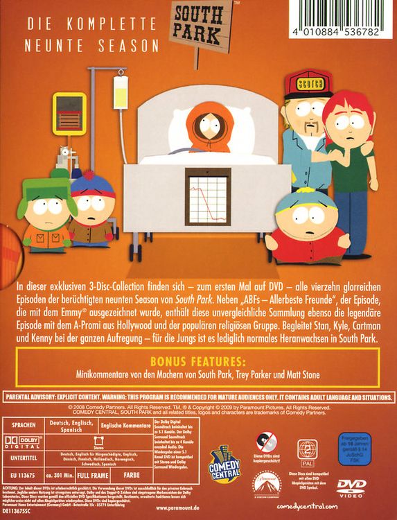 Produktbild: South Park - Season 9 [3 DVDs]