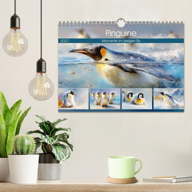 Produktbild: Pinguine. Momente im ewigen Eis (Wandkalender 2027 DIN A4 quer), CALVENDO Monatskalender
