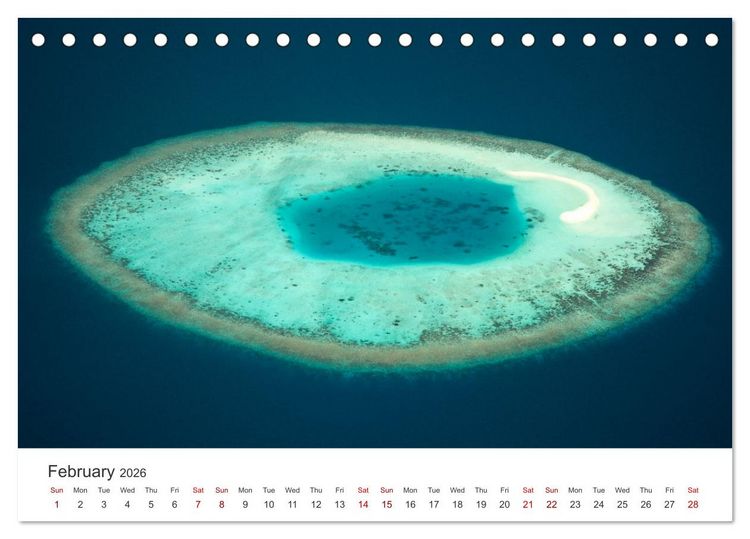 Produktbild: Maldives from above (Desk Calendar 2026 DIN A5 landscape), CALVENDO 12 Month DeskCalendar