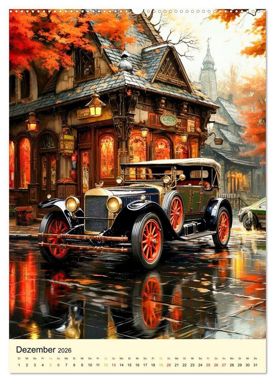 Produktbild: Nostalgic Cars der Traum (hochwertiger Premium Wandkalender 2026 DIN A2 hoch), Kunstdruck in Hochglanz