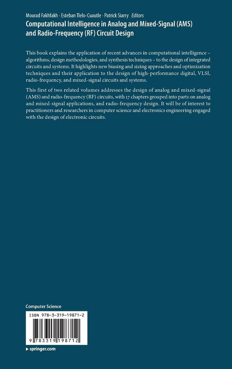 Produktbild: Computational Intelligence in Analog and Mixed-Signal (AMS) and Radio-Frequency (RF) Circuit Design