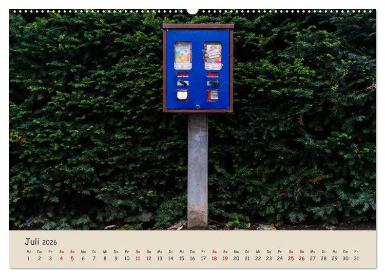 Produktbild: Kaugummiautomaten (hochwertiger Premium Wandkalender 2026 DIN A2 quer), Kunstdruck in Hochglanz