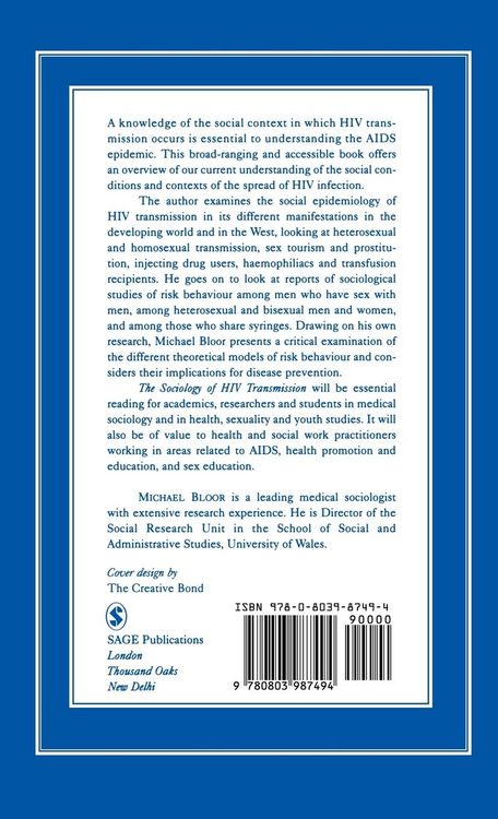 Produktbild: The Sociology of HIV Transmission