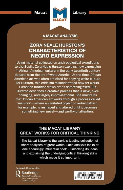 Produktbild: An Analysis of Zora Heale Hurston's Characteristics of Negro Expression