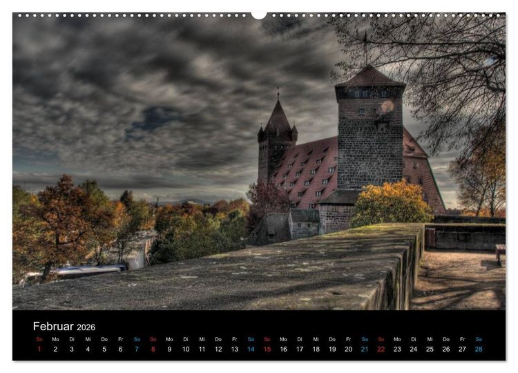 Produktbild: Meine Stadt N&uuml;rnberg 2026 (Wandkalender 2026 DIN A2 quer), CALVENDO Monatskalender