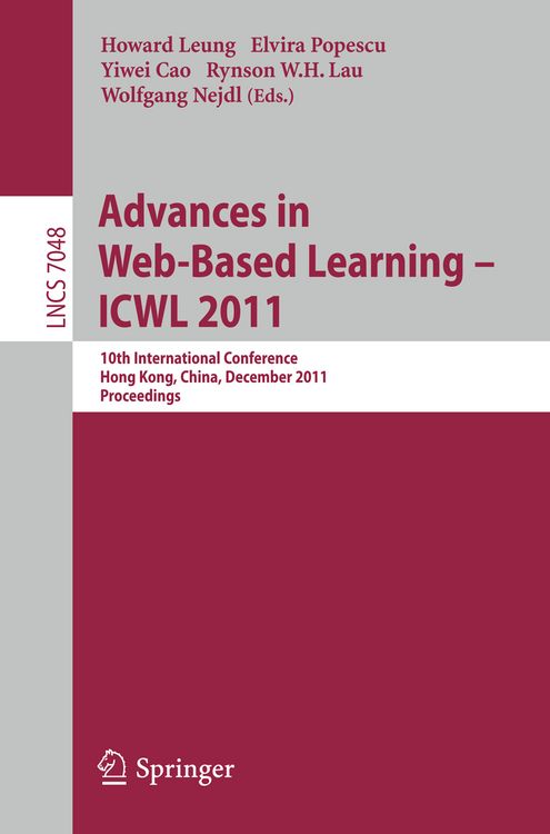 Produktbild: Advances in Web-based Learning - ICWL 2011