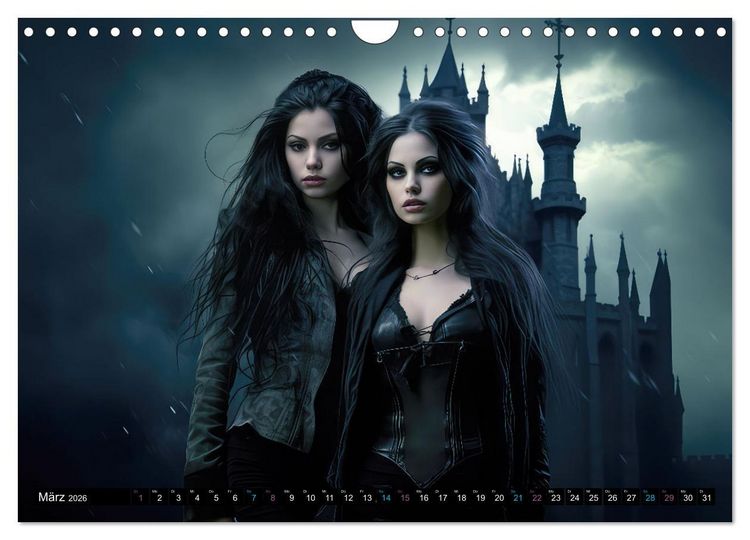 Produktbild: Vampire Nachtkreaturen (Wandkalender 2026 DIN A4 quer), CALVENDO Monatskalender