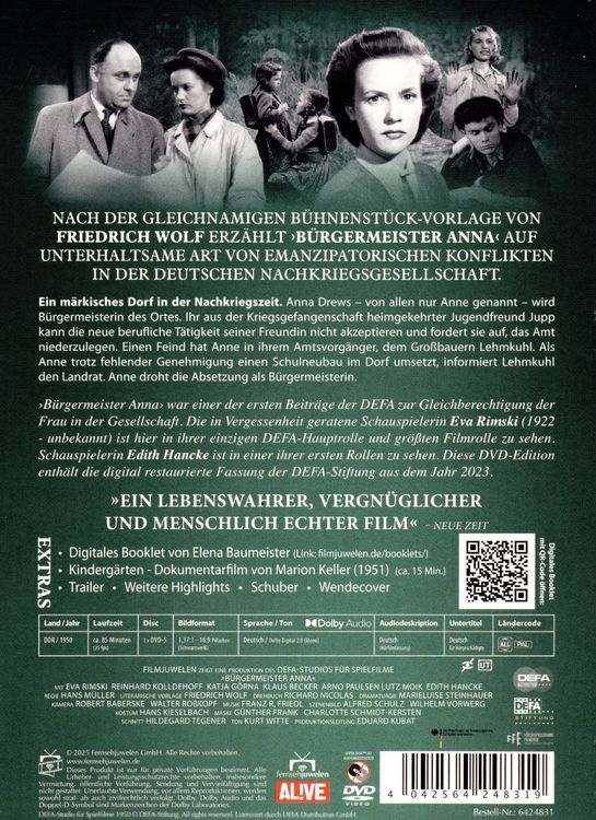 Produktbild: B&uuml;rgermeister Anna (DEFA Filmjuwelen)