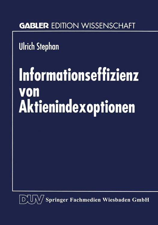 Produktbild: Informationseffizienz von Aktienindexoptionen
