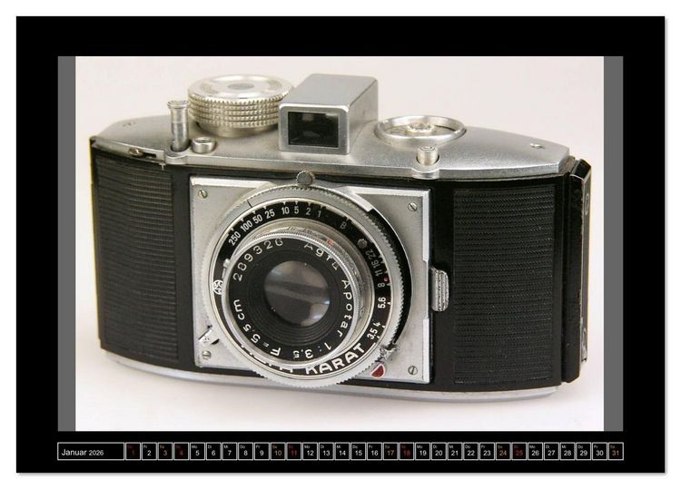 Produktbild: AGFA KAMERA OLDIES Klassische Kameras von 1926 - 1974 (Tischkalender 2026 DIN A5 quer), CALVENDO Monatskalender