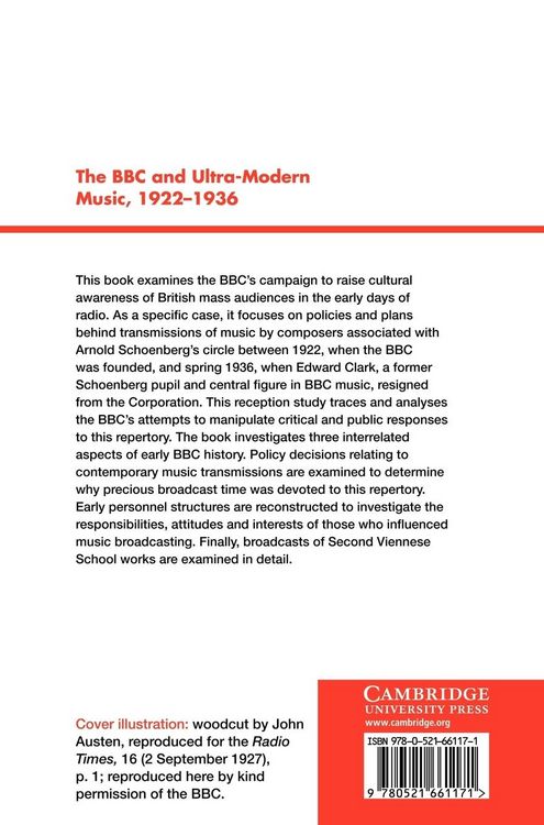 Produktbild: The BBC and Ultra-Modern Music, 1922 1936
