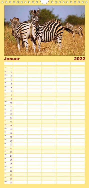 Produktbild: Familienplaner KR&Uuml;GER NATIONALPARK Afrikas Perle (Wandkalender 2022 , 21 cm x 45 cm, hoch)