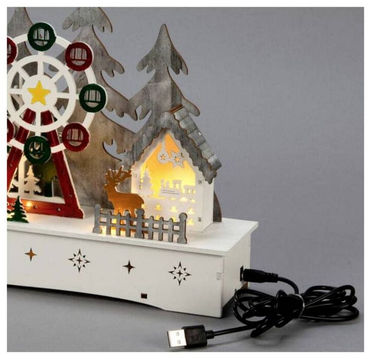 Produktbild: Konstsmide 3246-250 Holz-Figur LED Wei&szlig;
