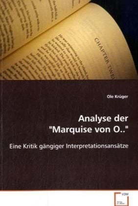 Produktbild: Kr&uuml;ger Ole: Analyse der "Marquise von O.."