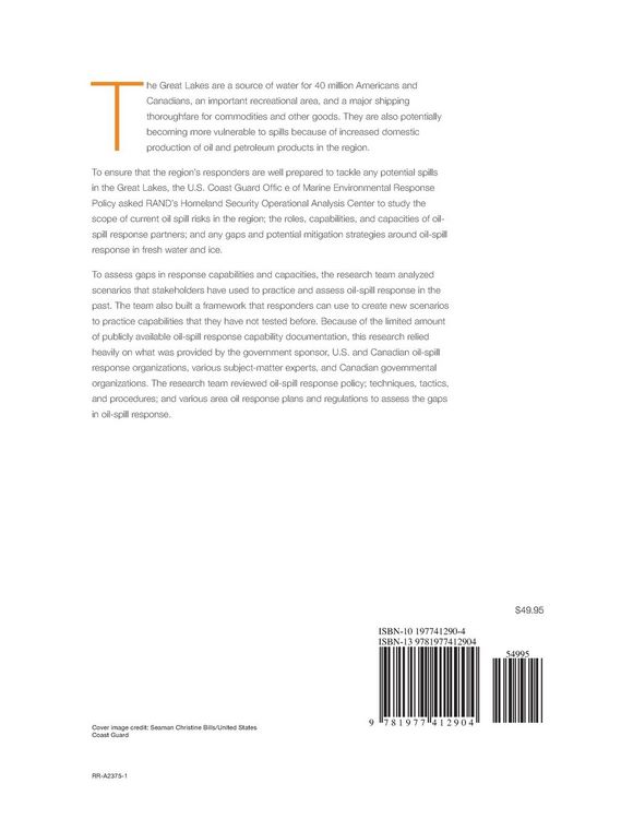 Produktbild: Great Lakes Oil Spill Response Capabilities Evaluation