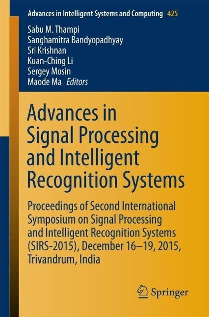 Produktbild: Advances in Signal Processing and Intelligent Recognition Systems