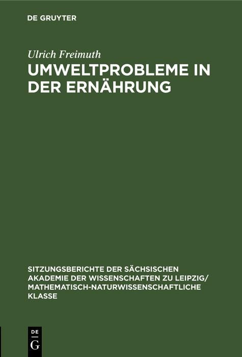 Produktbild: Umweltprobleme in der Ern&auml;hrung