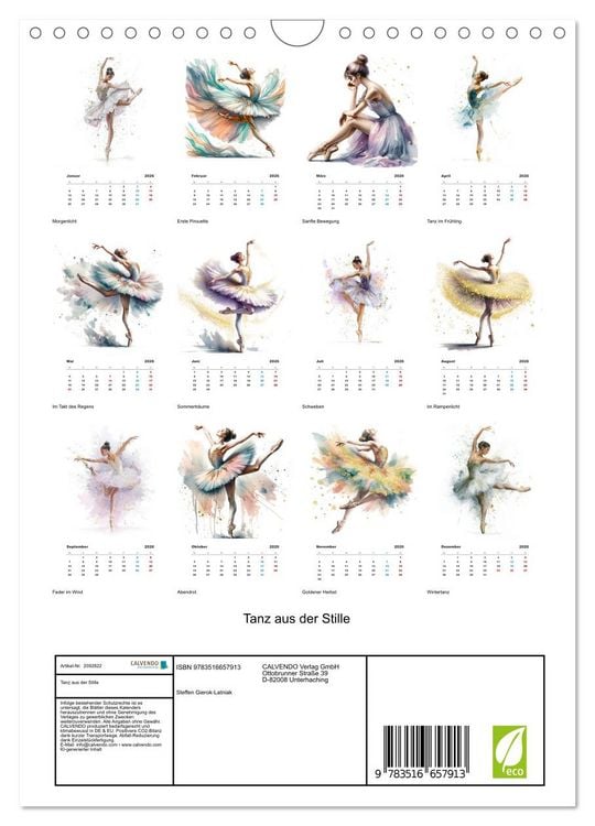 Produktbild: Tanz aus der Stille (Wandkalender 2026 DIN A4 hoch), CALVENDO Monatskalender